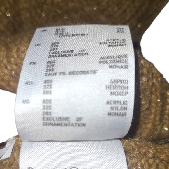 Beautiful Sweater Gold sparkles and mohair Large - Picture 5 of 5